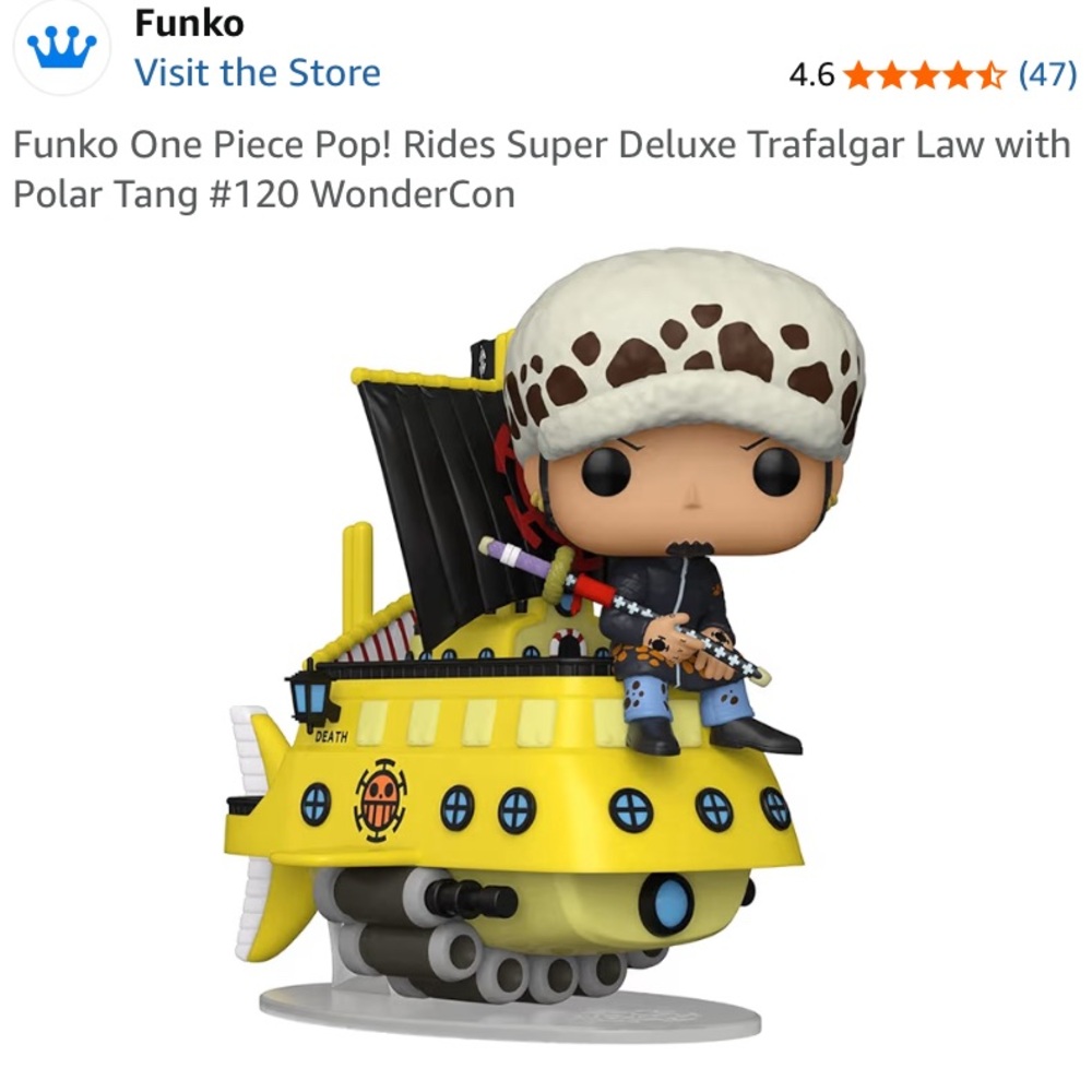 ISO! Do not buy! Funko Pop! Rides Trafalgar Law with Yellow Submarine